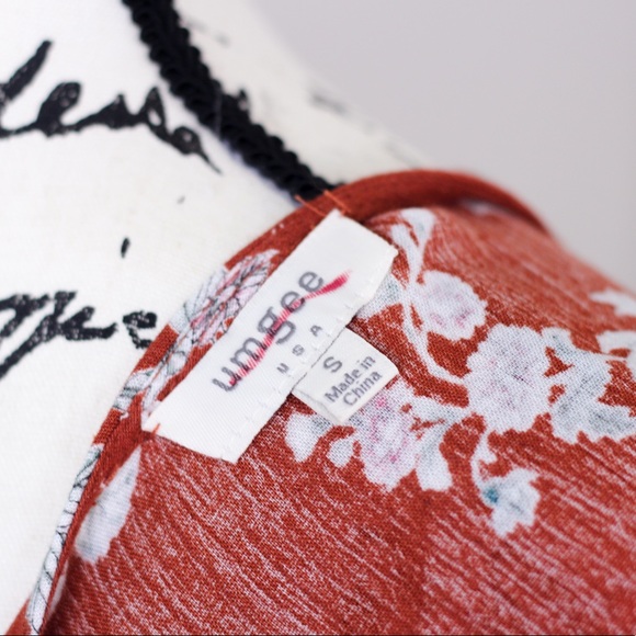 UMGEE Boho LS Floral Patchwork Top / SIZE SMALL - Picture 8 of 10